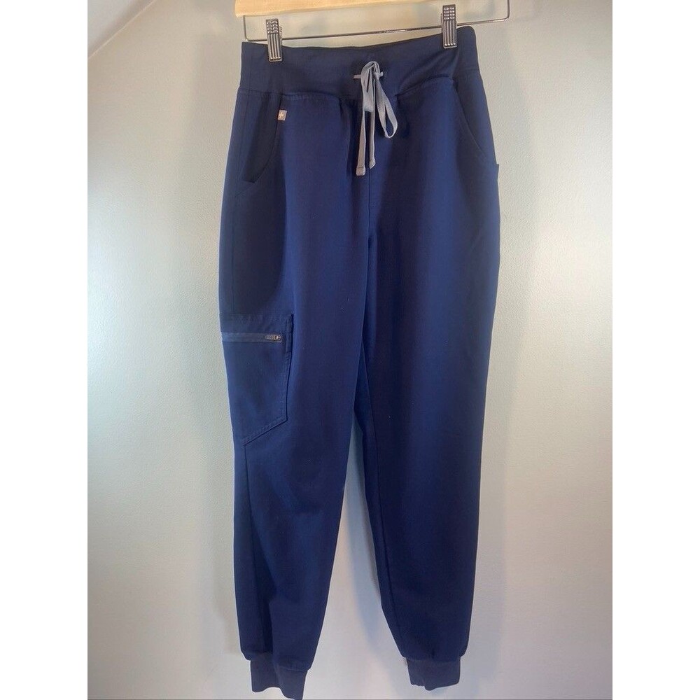 FIGS WOMENS JOGGER SIZE XSMALL PETITE BLUE MEDICAL SCRUBS PANTS